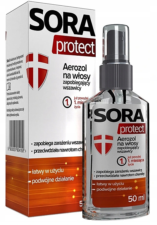 Spray zur Vorbeugung von Kopfläusen - Aflofarm Sora Protect Spray — Bild N1