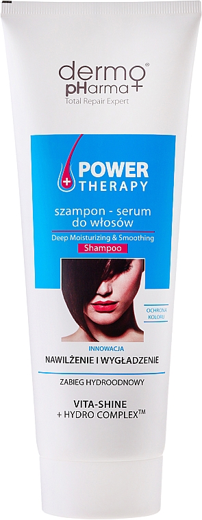 Feuchtigkeitsspendendes und glättendes Shampoo-Serum - Dermo Pharma Power Therapy Deep Moisturizing & Smoothing Shampoo — Bild N1