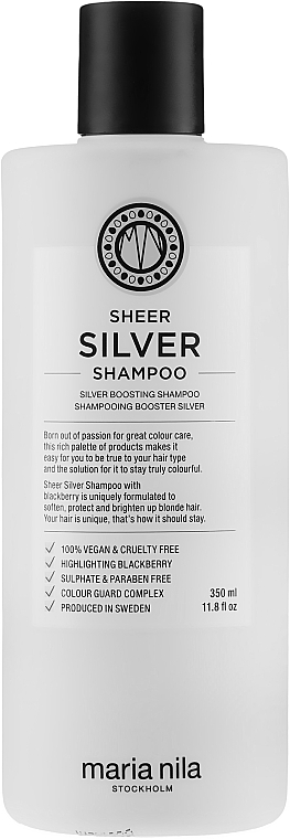 Neutralisierende Silber-Haarspülung für graues Haar - Maria Nila Sheer Silver Shampoo — Bild N1