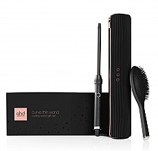 Düfte, Parfümerie und Kosmetik Ghd Curve Thin Wand Gift Set (Lockenstab + Haarbürste + Kosmetiktasche)  - Haarset