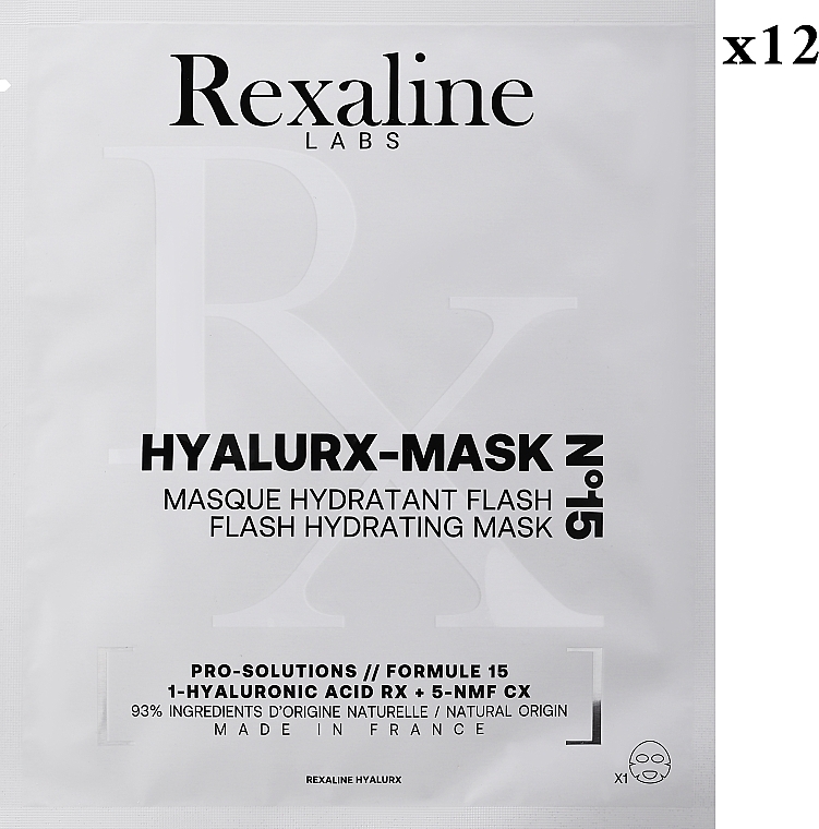 Feuchtigkeitsspendende Gesichtsmaske - Rexaline Hyalurx-Mask N15 Flash Hydrating Mask — Bild N1