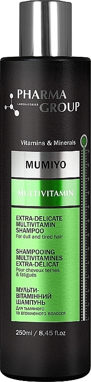 Shampoo mit Multivitaminen - Pharma Group Laboratories Multivitamin + Moomiyo — Bild N1