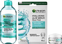 Gesichtspflegeset - Garnier Skin Naturals Hyaluronic Aloe (Mizellenwasser 400ml + Gesichtscreme 50ml + Gesichtsmaske 28g) — Bild N2