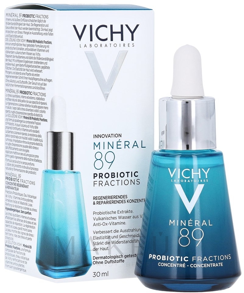 Regenerierendes und reparierendes Gesichtskonzentrat mit Probiotika - Vichy Mineral 89 Probiotic Fractions Concentrate — Bild 30 ml