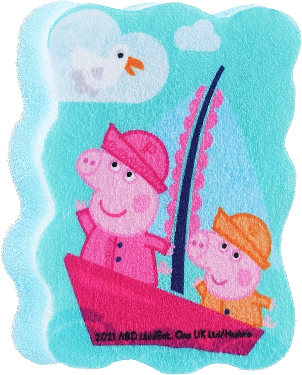 Badeschwamm für Kinder Peppa Pig Bootsausflug blau - Suavipiel — Bild N1