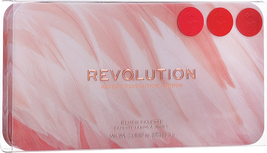 Rougepalette - Makeup Revolution Flamingo Mini Trio Blush Palette Oh My Blush — Bild N2