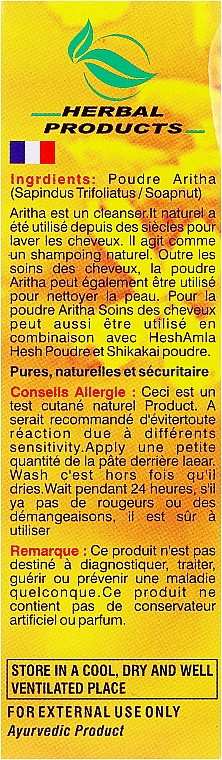 Reinigungspuder mit natürlichen Kräutern für fettiges Haar - Hesh Aritha Powder Shampoo — Bild N3