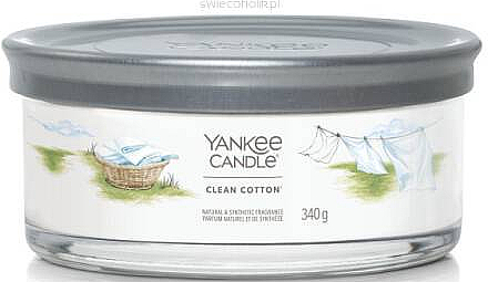 Duftkerze im Glas Clean Cotton 5 Dochte - Yankee Candle Singnature — Bild N1