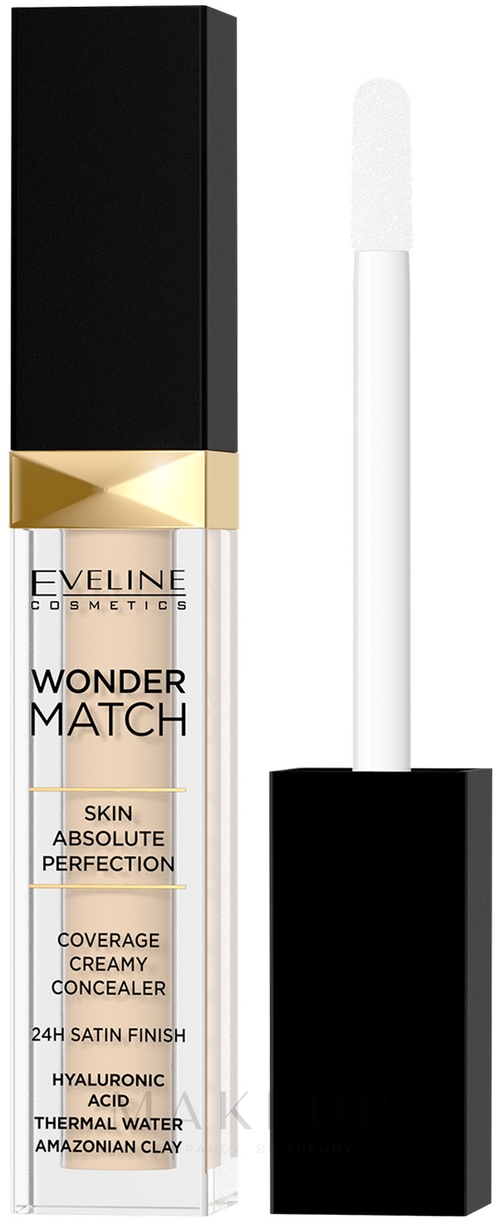 Cremiger Concealer - Eveline Cosmetics Wonder Match Coverage Creamy Concealer — Bild 01 - Light