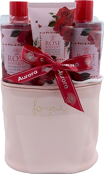 Körperpflegeset Rosenstrauß - Aurora Rose Bouquet (sh/gel/200ml + shmp/200ml + b/lot/100 + bag) — Bild N1