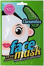 Düfte, Parfümerie und Kosmetik Feuchtigkeitsspendende und aufhellende Tuchmaske für das Gesicht mit Gurkenextrakt - Bling Pop Cucumber Hydrating & Brightening Mask