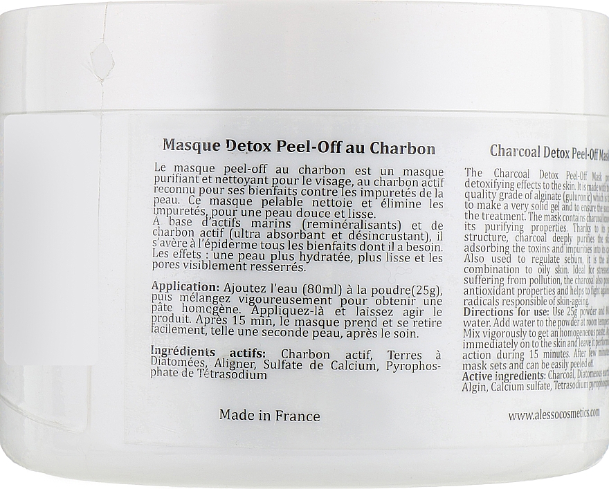 Gesichtsmaske für gestresste Haut - Alesso Professionnel Charcoal Detox Peel-Off Mask — Bild N2