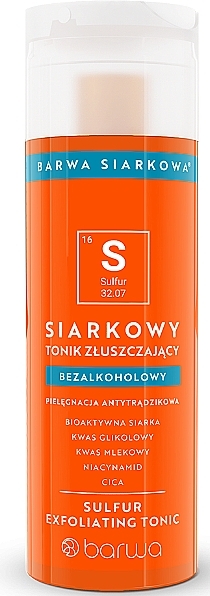 Weichmachendes Tonikum für die Haut - Barwa Siarkowa Tonic Sulphur — Bild N1