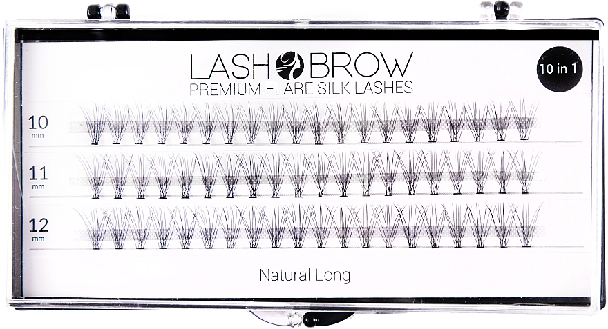 Wimpernbüschel-Set - Lash Brown Premium Flare Silk Lashes Natural Long — Bild N1