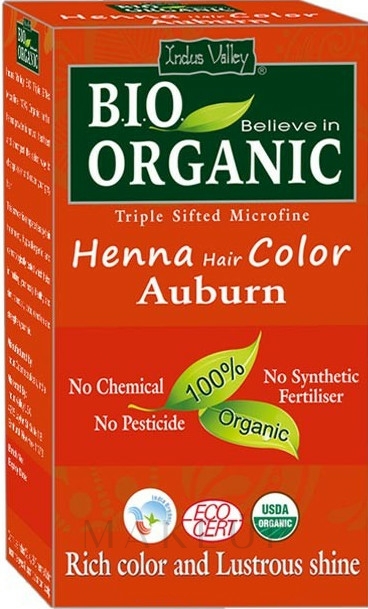 Bio-Henna - Indus Valley Henna Hair Color — Bild Auburn