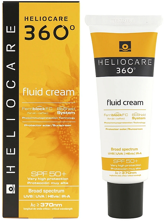 Feuchtigkeitsspendende Fluid-Creme für das Gesicht SPF 50+ - Cantabria Labs Heliocare 360º Fluid Cream SPF 50+ Sunscreen — Bild N1