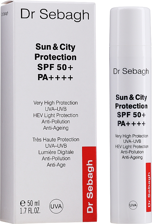 Anti-Aging Sonnenschutzcreme für das Gesicht SPF 50 - Dr Sebagh Sun & City Protection SPF 50 — Bild N2
