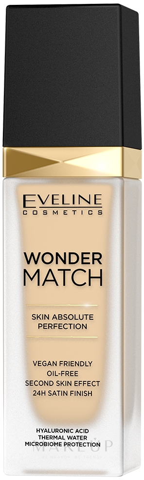 Ölfreie Foundation - Eveline Cosmetics Wonder Match — Bild 05 - Light Porcelain