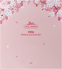 Düfte, Parfümerie und Kosmetik Set mit 6 Produkten - VT Cosmetics Cica Spring Edition Set (Gesichtscreme, Gesichtsemulsion, Gesichtsmaske, Gesichtsserum, Tönungs-Make-up Base)