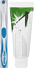 Set mit blauem und weißem Pinsel - White Glo Herbal White Set (Zahnpasta 100ml + Zahnbürste 1 St.) — Bild N2