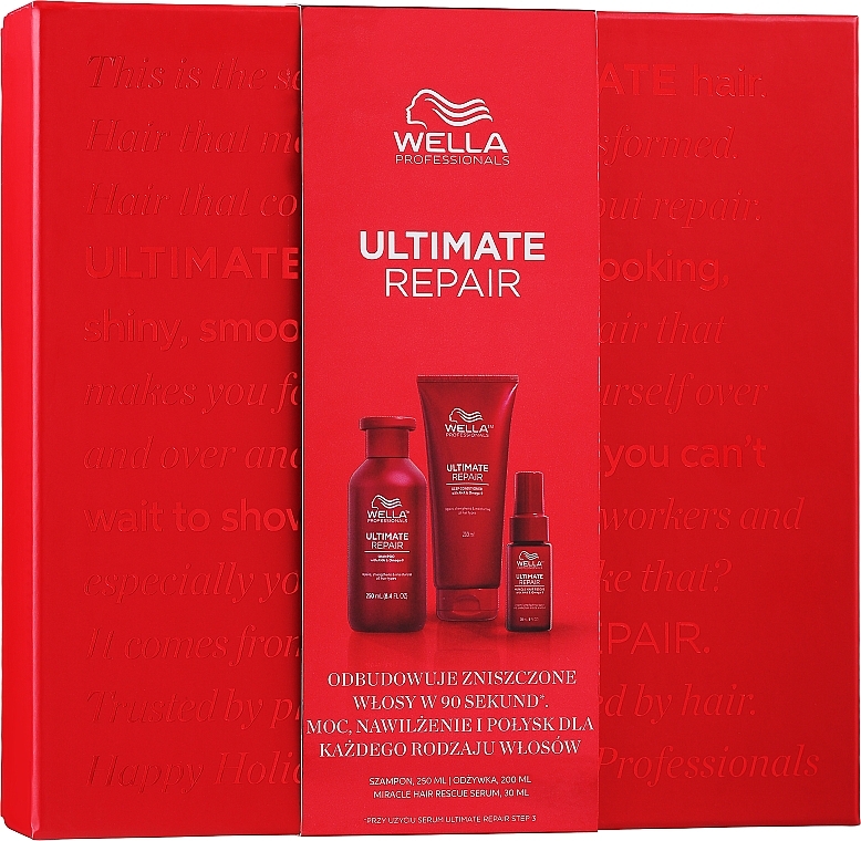 Haarpflegeset - Wella Professionals Ultimate Repair (Shampoo 250ml + Conditioner 200ml + Haarserum 30ml) — Bild N2