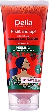 Peeling für Gesicht und Körper mit Erdbeeraroma - Delia Fruit Me Up! Strawberry Face & Body Scrub — Bild N1