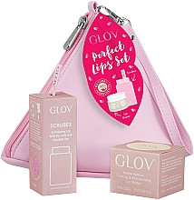 Lippenpflegeset - Glov Perfect Lips Kit (Lippenpeeling-Accessoire 1St.+ Lippenbutter 15ml + Kosmetiktasche 1St.) — Bild N1