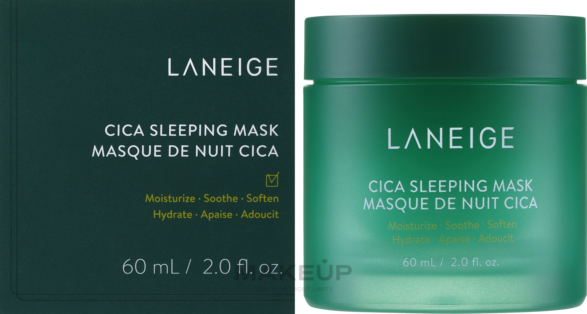 Stärkende Nachtmaske für das Gesicht mit Waldhefeextrakt - Laneige Cica Sleeping Mask — Bild 60 ml