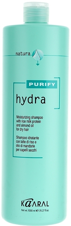 Feuchtigkeitsspendendes Shampoo mit Reismilch und Mandelöl - Kaaral Purify Hydra Shampoo — Bild N2