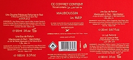 Mauboussin In Red - Duftset (Eau de Parfum 100 ml + Eau de Parfum 20 ml + Duschgel 90 ml + Körperlotion 90 ml) — Bild N3
