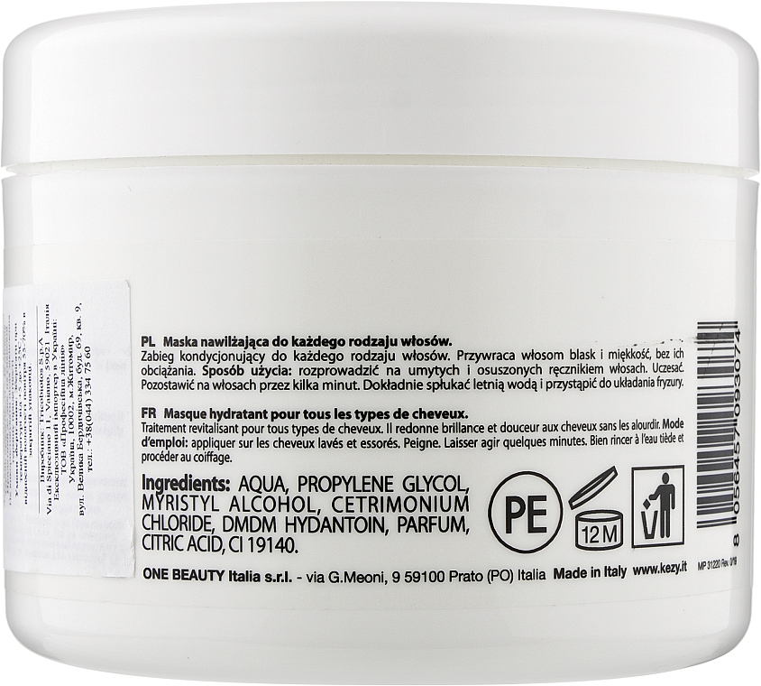 Feuchtigkeitsspendende Haarmaske - Kezy Simple Moisturizing Mask — Bild N2