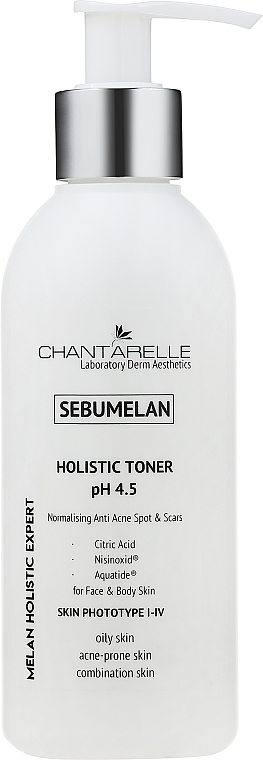 Aufhellender und normalisierender Toner - Chantarelle Sebumelan Holistic Toner pH 4.5 — Bild N1