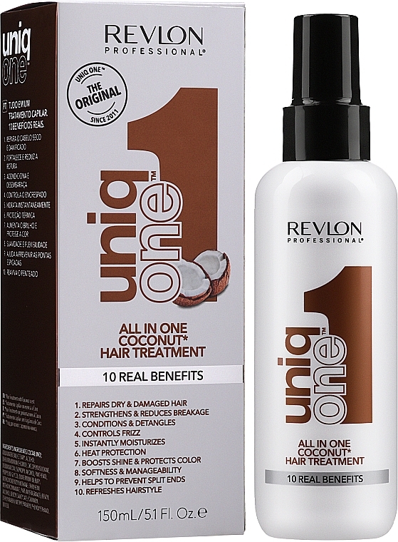 Spraymaske für trockenes und geschädigtes Haar mit Kokosduft - Revlon Professional Uniq One All in One Coconut Hair Treatment — Bild N9