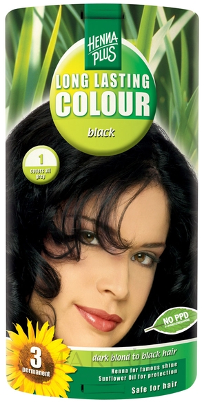 Haarfarbe - Henna Plus Long Lasting Colour — Bild 1 - Black