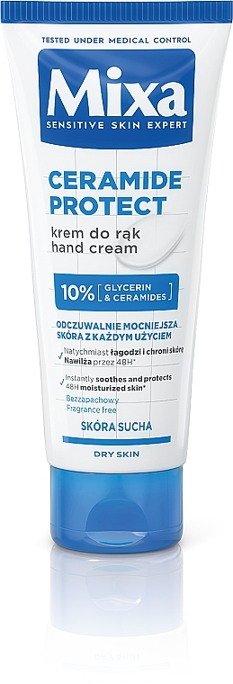 Schutzcreme mit Ceramiden für trockene Haut der Hände - Mixa Ceramide Protect Hand Cream — Bild N1