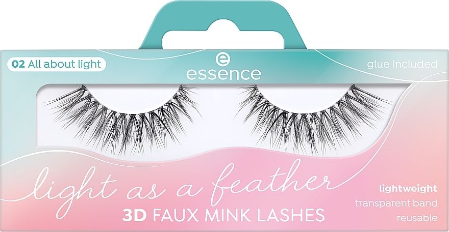 Falsche Wimpern - Essence Light As A Feather 3D Faux Mink Lashes 02 All About Light — Bild N1