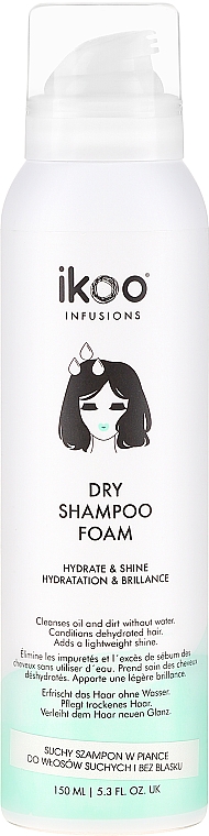 Trockenshampoo-Schaum für mehr Glanz - Ikoo Infusions Shampoo Foam Color Hydrate & Shine — Bild N1