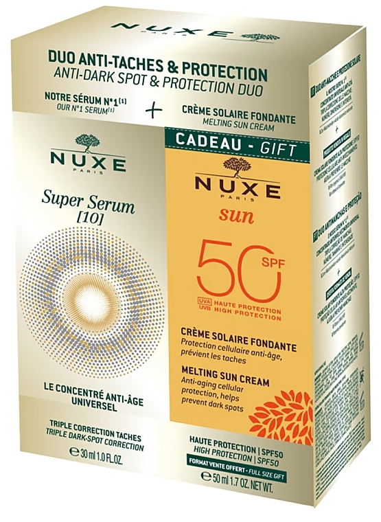 Gesichtspflegeset - Nuxe Anti-Dark Spot And Protection Duo Set (Serum 30ml + Creme 50ml) — Bild N1