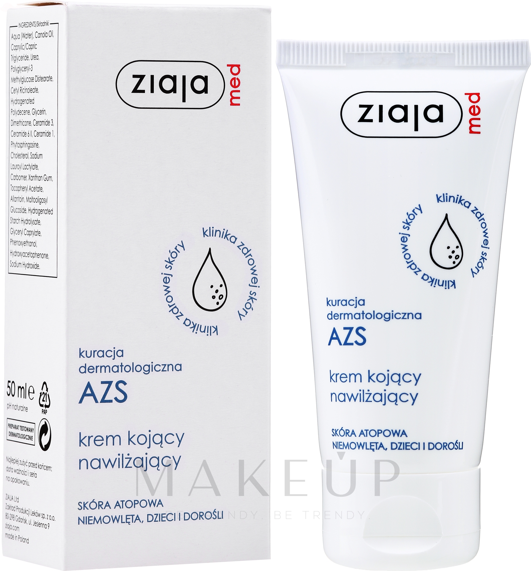 Beruhigende Feuchtigkeitscreme für atopische Haut - Ziaja Med Atopic Dermatitis Care — Bild 50 ml