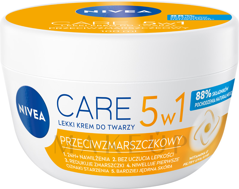 5in1 Pflegende Gesichts- und Körpercreme - NIVEA Care Nourishing Light Cream — Foto 100 ml