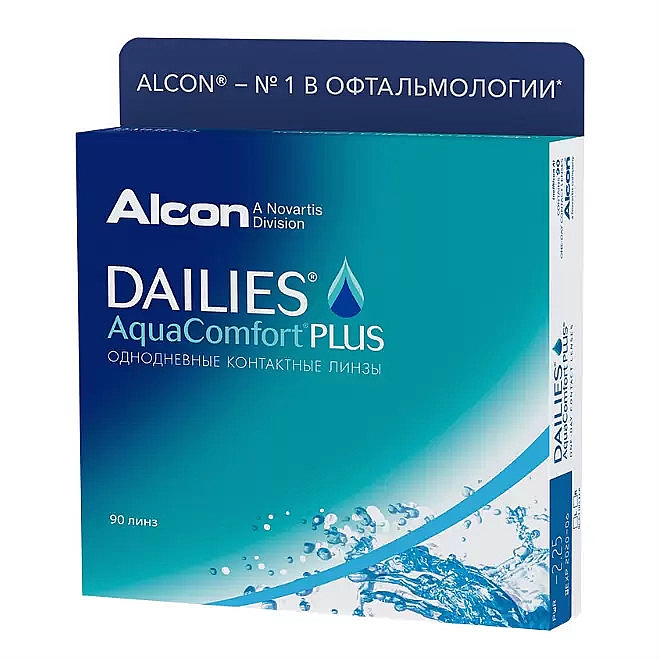 Kontaktlinsen für den Tag Krümmungsradius 8.7 90 St. - Alcon Dailies Aqua Comfort Plus  — Bild N1