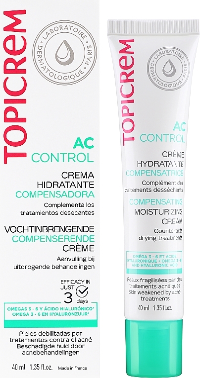 Feuchtigkeitsspendende und beruhigende Gesichtscreme - Topicrem AC Compensating Moisturizing Cream — Foto N1