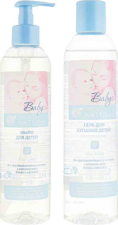 Körperpflegeset für Babys - Only Natural (Flüssigseife für Babys 400ml + Duschgel für Babys 400ml) — Bild N3