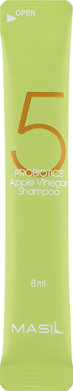 Mildes sulfatfreies Shampoo mit Pfropfen und Apfelessig - Masil 5 Probiotics Apple Vinegar Shampoo (prybka) — Bild N1