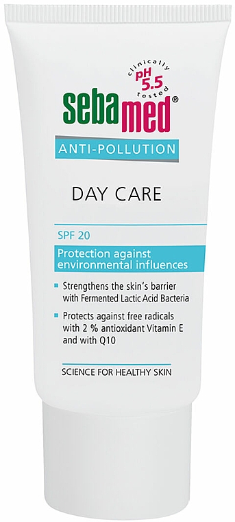 Tagescreme mit Vitamin E und Coenzym Q10 SPF 20 - Sebamed Anti-Pollution Day Care — Bild N2
