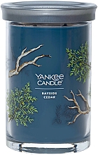Düfte, Parfümerie und Kosmetik Duftkerze mit Ständer Zeder mit 2 Dochten - Yankee Candle Bayside Cedar Tumbler