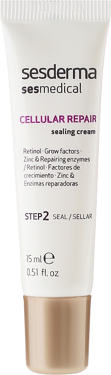 Anti-Aging Gesichtspflegeset - Sesderma Laboratories Sesmedical Cellular Repair (Hautcreme 15ml + Stärkende Creme 35ml + Peelingtüche 5x5ml) — Bild N3