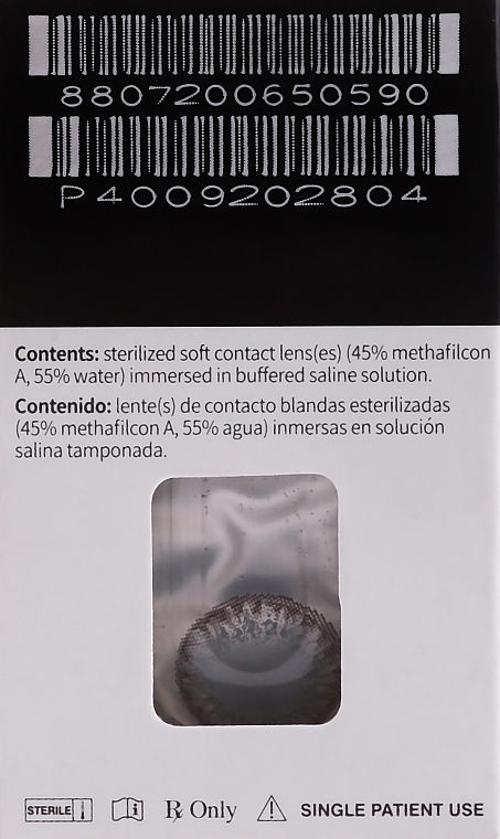 Farbige Kontaktlinsen grau 2 St. - Clearlab Clearcolor 55 — Bild N2