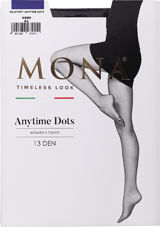 Strumpfhose für Damen Anytime Dots 13 Den nero - MONA — Bild N1