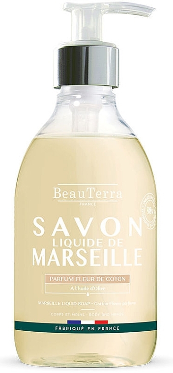 Flüssigseife Baumwollblume - BeauTerra Marselle Liquid Soap Cotton Flower — Bild N2